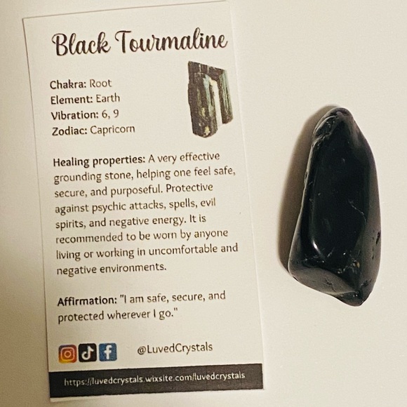 Hand Crafted Accessories - Crystal Pairs💎 Black Tourmaline and Selenite